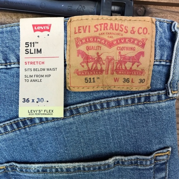 Levi’s Distressed 511 Slim Fit Jeans 36x30 - Picture 13 of 13